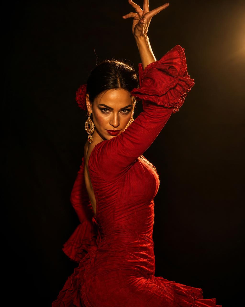 Krachtige flamencodanseres — symbolisch voor claimen