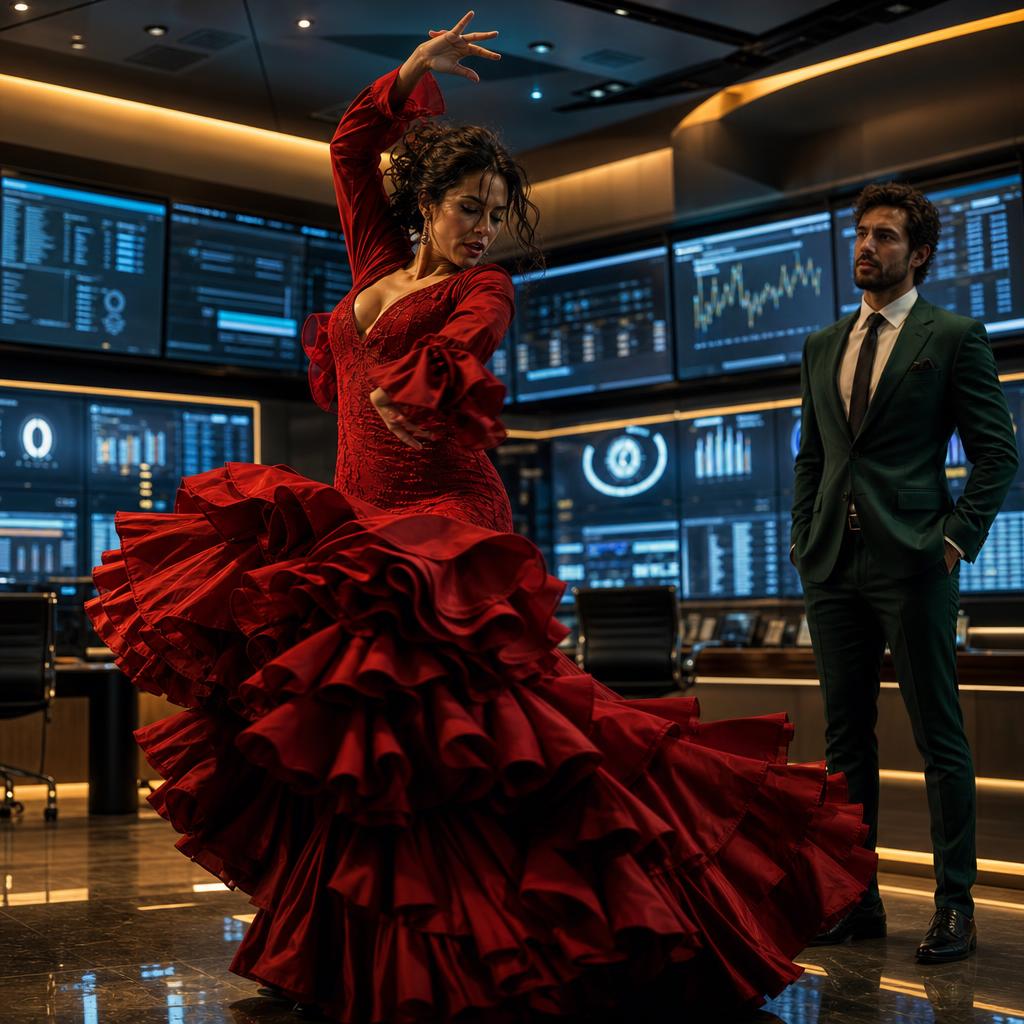 Flamenco in een corporate control room